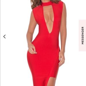 House of CB Kamaria Bandage Dress | Red | XS